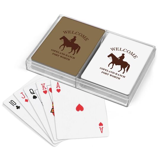 Cowboy with Horse Double Deck Playing Cards